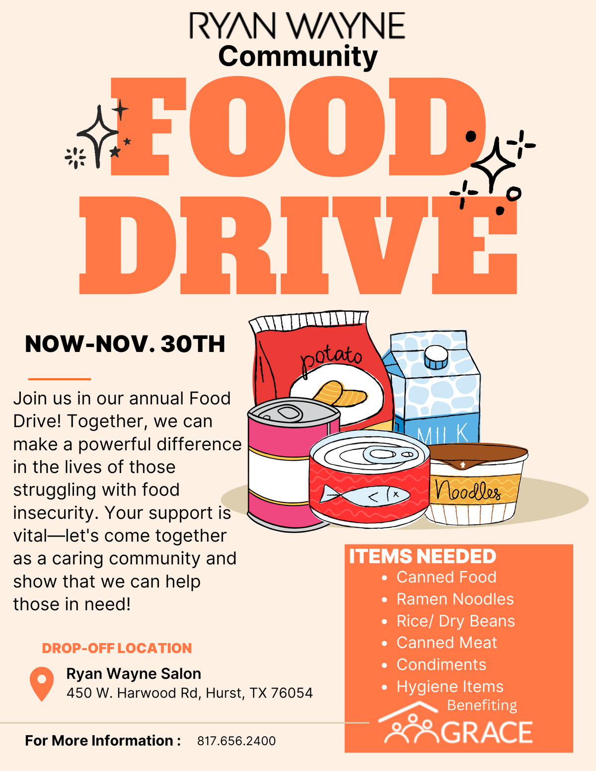 Ryan Wayne Community Food Drive
