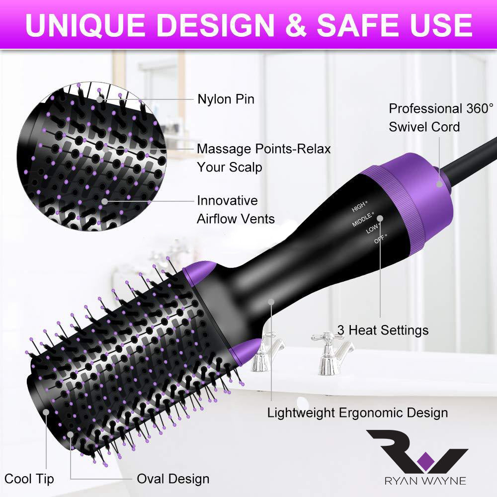 Ryan Wayne One-Step Hot Air Brush features