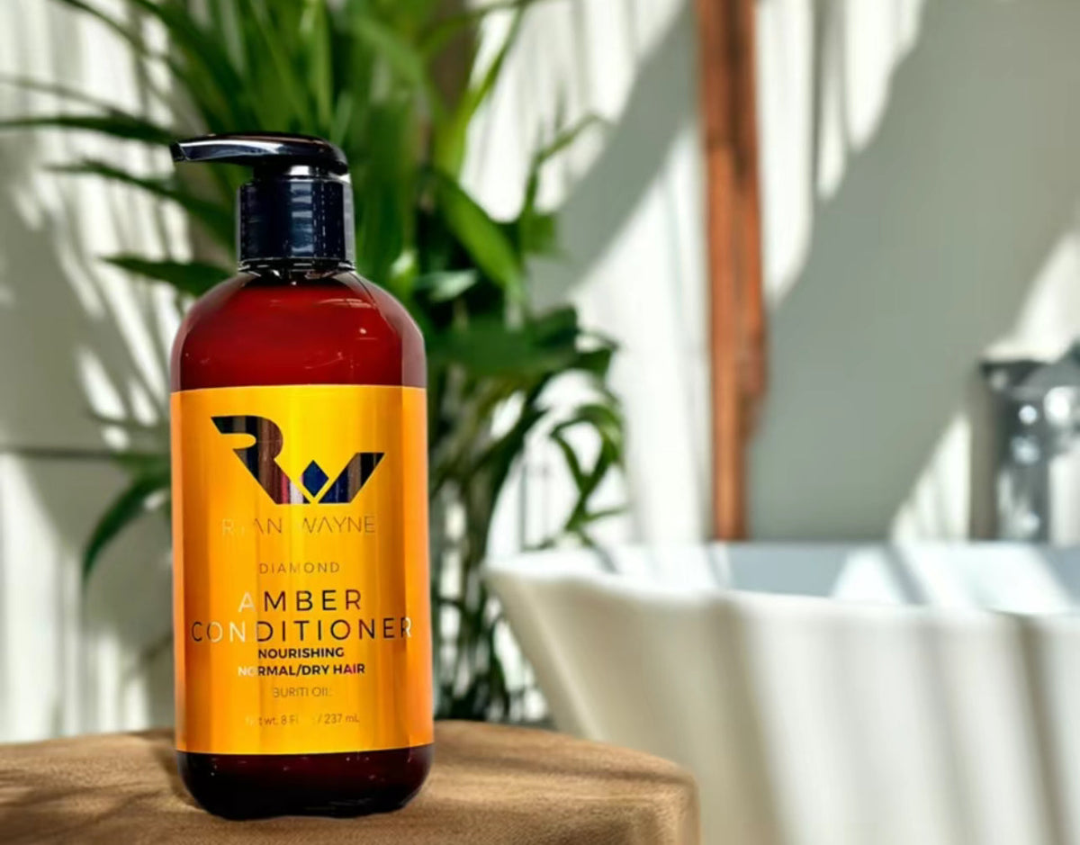 Ryan Wayne Diamond Amber Conditioner lifestyle image with original packaging