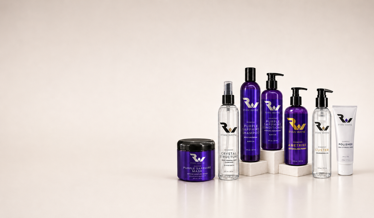 Ryan Wayne Deluxe Haircare Kit on white marble