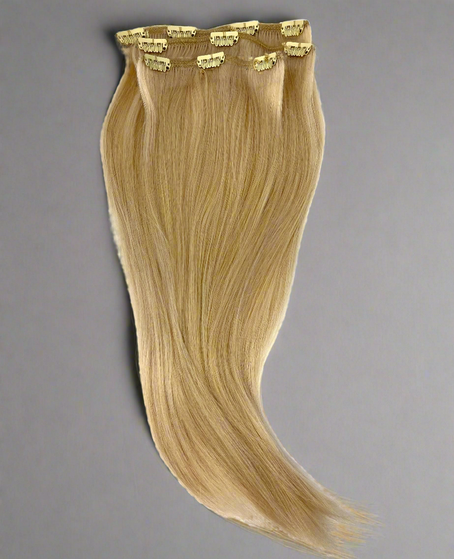 Blonde Ryan Wayne CLIP 18 extension set with clips visible